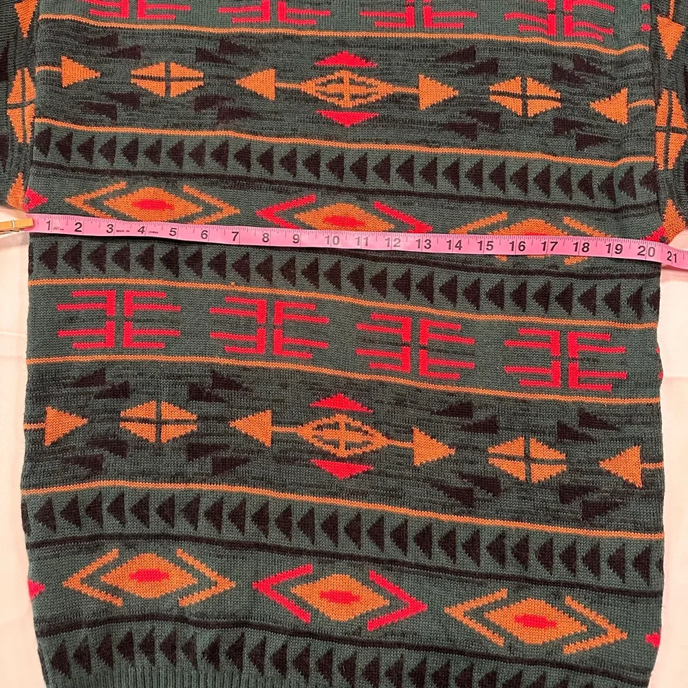 Vintage 1980s Meister Southwest Wool Blend Geometric Sweater - L - Picture 4 of 6